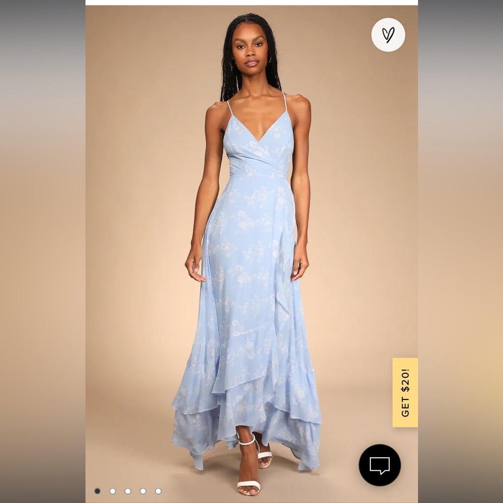 Lulu’s blue floral strappy dress